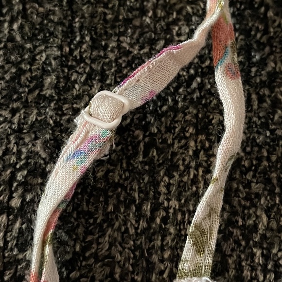 Free People Maia Petal Meadow Ruched Top with removable adjustable straps Sz L - Picture 9 of 15